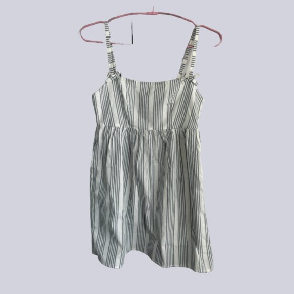 NEW Motel Striped Bow Detail Babydoll Dress - Picture 2 of 5
